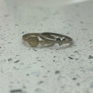 Joy and Love gold silver metal hammered stacking fruits of the spirit ring set✨